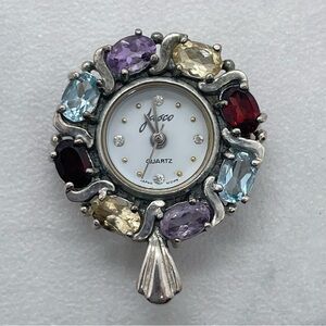 Jasco Time Watch Pendant with Semiprecious Stone Variety Untested